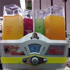Margaritaville Drink Maker with Orange, Red, and Yellow Containers